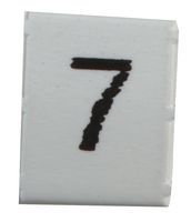 LHS3-1TW/7 - Pre-Printed Heat Shrink Cable Marker, 7, White, 3mm, 100 Pack