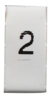 LHS6-2TW/2 - Pre-Printed Heat Shrink Cable Marker, 2, White, 6mm, 100 Pack