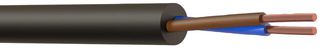 PELB0452 - 2 Core 3182B LSZH Mains Cable, Black, 1.5mm, 100m
