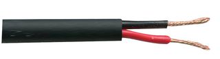 PELB0577 - 2 Core High Performance Audio Cable, 26/0.16mm, Black, 100m
