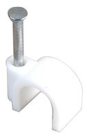 PP2841 - Round Cable Clips, 10mm, White, Pack of 100