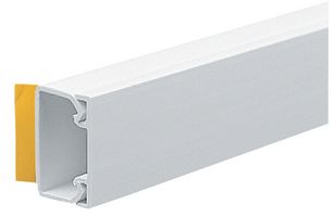 MMT2SFWH - Self Adhesive Mini Trunking, 16mm x 25mm x 3m (HxWxL), White PVCu