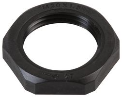 PPB0007 - Nylon Lock Nut, M20, Black, Pack of 10