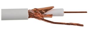 C100U100M - 100U Coaxial Cable, White, 100m