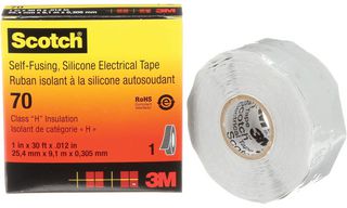 70 25MM - Self-Fusing Silicone Rubber Electrical Tape, 25.4mm x 9.14m, Sky Blue Grey