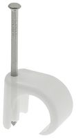 QRC12 - Round Cable Clips, 10-14mm, White, Pack of 100