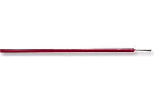 EW1/0.6RED100M - Solid Core Equipment Wire, 1/0.6mm, Red, 100m