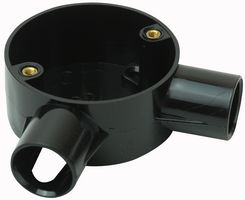 CJB20/2WA BLACK - 2-Way Angle Box - 20mm System - Black