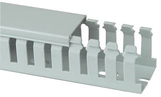 GF-DIN-SH-A7/5 37.5/ - Halogen Free Slotted Trunking, 37.5mm x 37.5mm x 2m (HxWxL), Grey