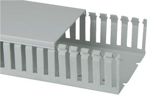 GF-DIN-SH-A7/5 50/10 - Halogen Free Slotted Trunking, 50mm x 100mm x 2m (HxWxL), Grey