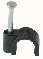 PP01618 - Round Cable Clips Black 7mm 100 Pack