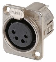 716-0400 - XLR Panel Socket, 4 Pole, Nickel