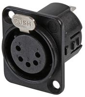 718-0500 - XLR Panel Socket, 5 Pole, Black