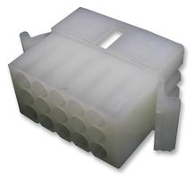 03-09-2159 - 2.36mm Diameter Standard .093" Pin & Socket Plug Housing, 15 Way, 3 Rows