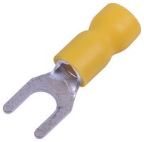 SVE5-5. - Yellow 5mm Fork Crimp Terminal, 100 Pack