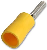 PP01750 - Pin 6.35mm Crimp Terminals Yellow 20A, 100 Pack