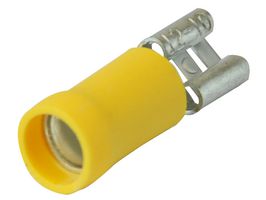 PP01762 - Female Push On  Crimp Terminal Yellow 20A, 6.3mm x 0.8, 100 Pack