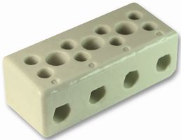CHTB16/4N - Ceramic Terminal Block, 4 Way, 76A, High Temperature