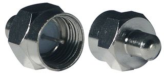 V17-007 - 75 ohm F Type Terminator, Nickel Plated, Pack of 10