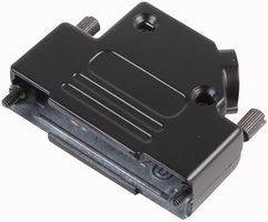 MHD45ZK25-BK-K - D-sub Hood, Metal, Black, 45 Degree Entry, 25 Way, (D45ZK25-BK-K)