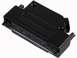MHD45ZK37-BK-K - D-sub Hood, Metal, Black, 45 Degree Entry, 37 Way, (D45ZK37-BK-K)