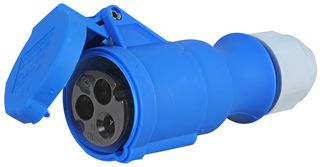 31001-TLS - 16A, 240V, Cable Mount Multi-Grip CEE Socket, 2P+E, Blue, IP44