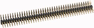 B20-2-40GR - Pin Header, Right Angle, 2.54mm, 2x 40 Way