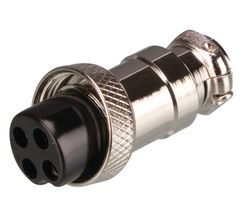 CUF4 - 4-Pin Circular, In-Line Locking Socket