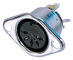 NYS325 - DIN Connector, Female, 5 Pin, 5mm Cable, Ag
