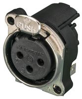 NC3FBH2-D - XLR Socket, 3 Pole, PCB, Horizontal, Gnd Pin