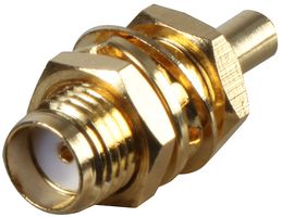 CON-SMAF-RG178S - 50 Ohm SMA Solder Socket, Panel Mounting, Small Footprint - Gold Plated