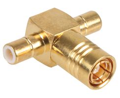 ADP-SMBF-2SMBM - 50 Ohm SMB Socket to 2x SMB Plugs Tee Adaptor - Gold Plated