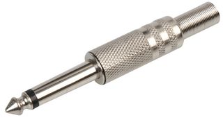 PSG08592 - 6.35mm Mono Jack Plug, Nickel Plated