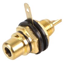 PSG08636 - Phono Socket, Chassis Mount, Gold Plated, Black