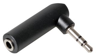 PSG08661 - 3.5mm Stereo Jack Socket To 3.5mm Stereo Jack Plug, 90 Degree Angle