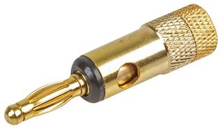 PSG08684 - 4mm Gold Plated Banana Plug, Black