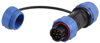 PELR0119 - Circular Threaded Connector Plug, 7-Pole, 5-8mm, IP68