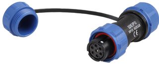 PELR0126 - Circular Threaded Connector Socket, 7-Pole, 5-8mm, IP68