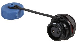 PELR0149 - Circular Threaded Panel Mount Connector Socket, 2-Pole, IP68