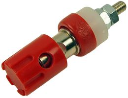 CL681560 - Panel Mount Binding Post, Spring Terminal, Red, 15A, 48V