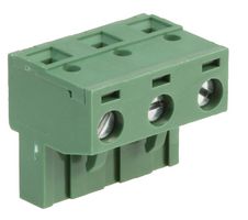 MC000217 - 7.62mm Pluggable Terminal Block, Plug, 3 Way, 24AWG to 14AWG, 15A