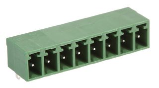 MC000133 - 3.81m Pluggable Terminal Block Header, 8 Way, Right Angle, 12A