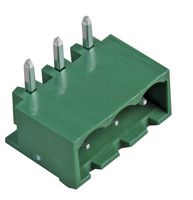 MC000209 - 5.08m Pluggable Terminal Block Header, 3 Way, Right Angle, 16A, PCB Mount