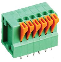 MC000005 - 2.54mm PCB Terminal Block, 6 Way, 26AWG to 20AWG, Push In