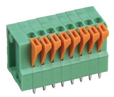 MC000006 - 2.54mm PCB Terminal Block, 8 Way, 26AWG to 20AWG, Push In