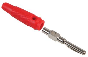 25.412.1 - 4mm Banana Plug, Stackable, Red, 30V , 24A