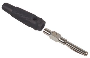 25.412.2 - 4mm Banana Plug, Stackable, Black, 24A