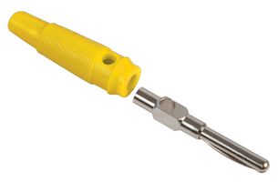 25.412.3 - 4mm Banana Plug, Stackable, Yellow, 24A