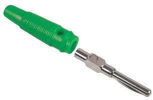 25.412.4 - 4mm Banana Plug, Stackable, Green, 24A