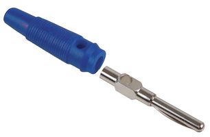 25.412.5 - 4mm Banana Plug, Stackable, Blue, 24A